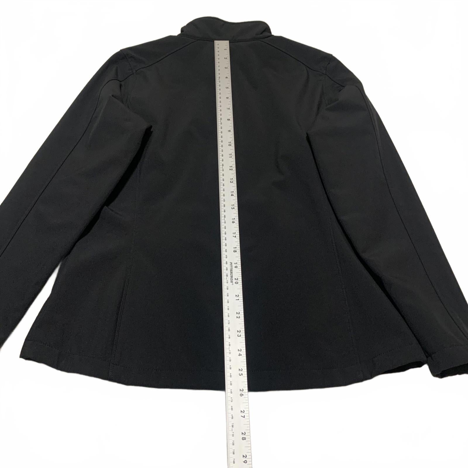Chaqueta polar softshell negra para mujer Port Authority, talla L, con cremallera ACME