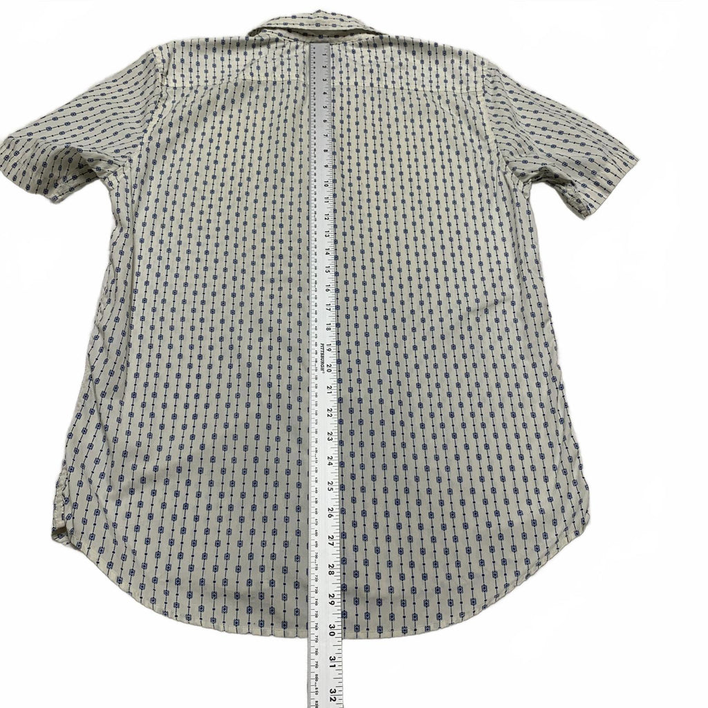 Camisa informal de manga corta Quiksilver para hombre, color blanco roto, talla pequeña