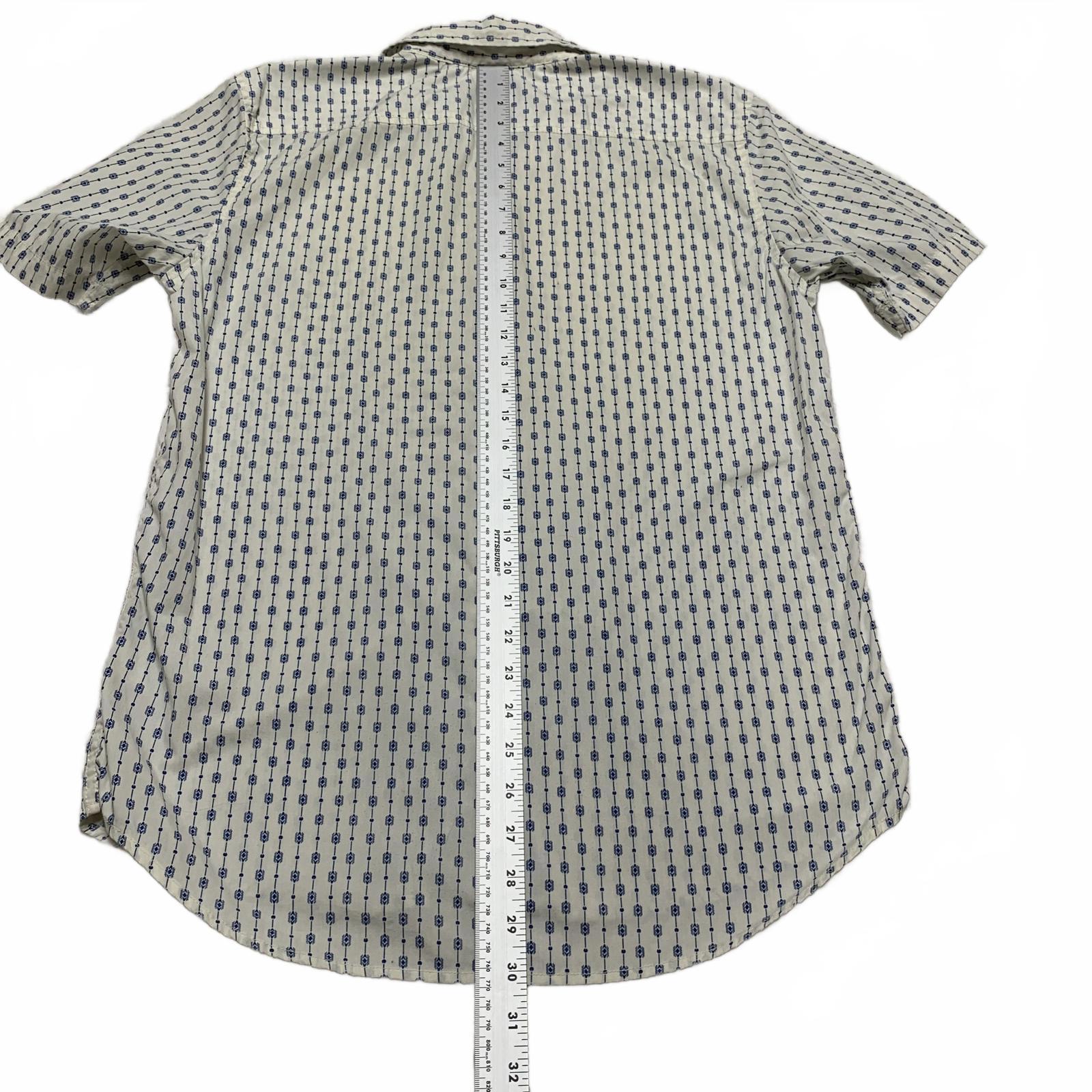 Camisa informal de manga corta Quiksilver para hombre, color blanco roto, talla pequeña