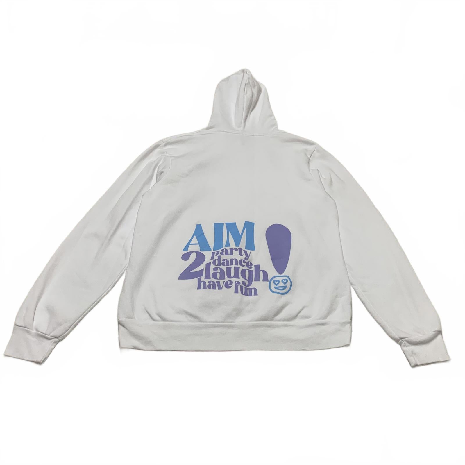 Sudadera con capucha y diseño gráfico en blanco mediano para mujer de la colección Bella + Canvas Fleece