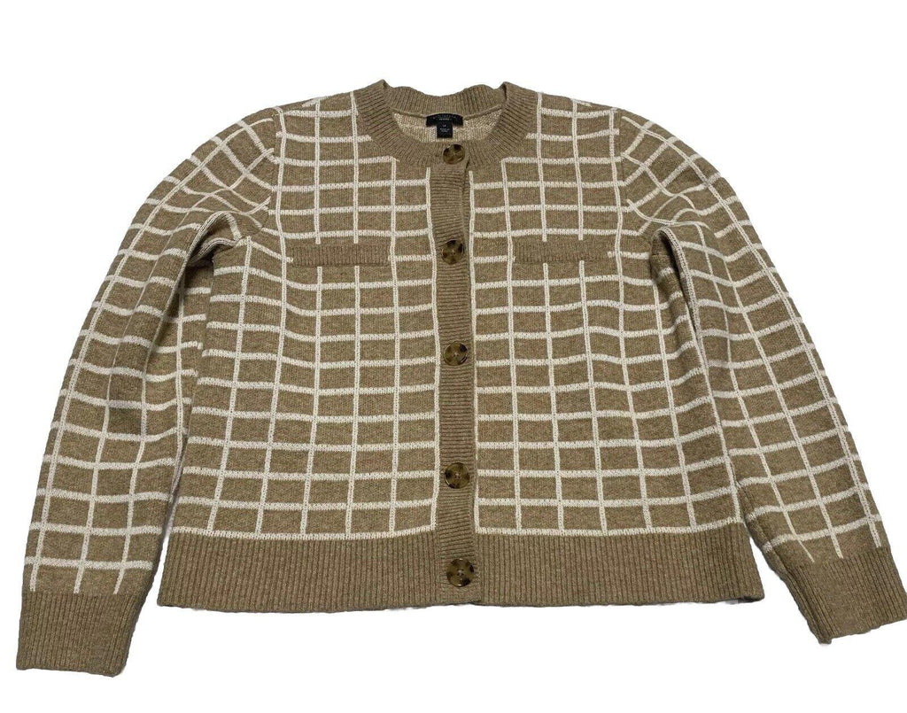 Chaqueta tipo suéter beige tostado grande para mujer de Ann Taylor