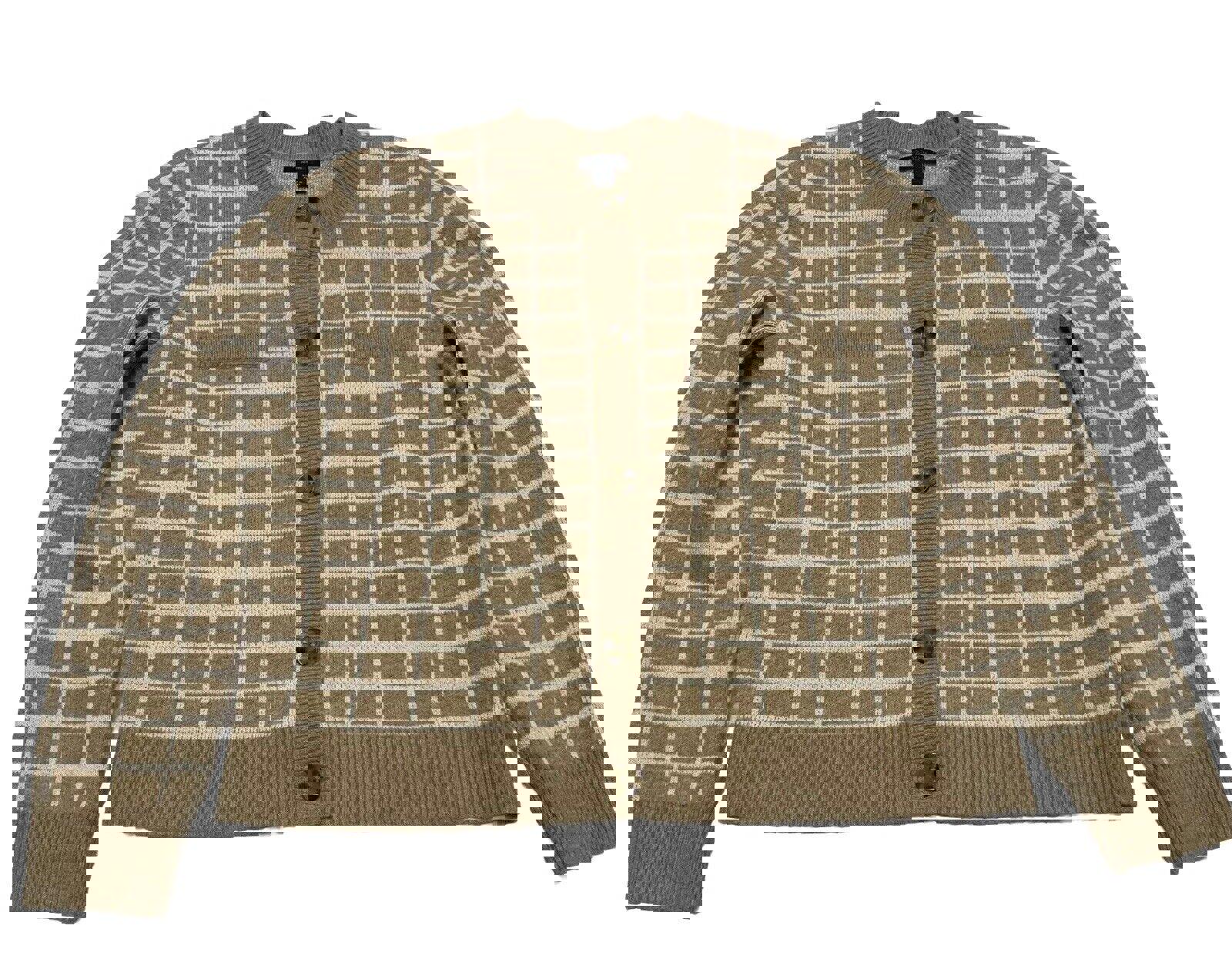 Chaqueta tipo suéter beige tostado grande para mujer de Ann Taylor