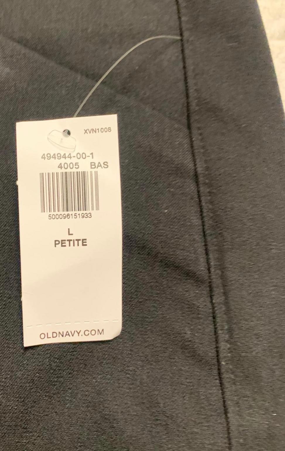 Old Navy Women's Petite L Black Pixie Wide Leg Comfort Waistband 31.5 x 27.5