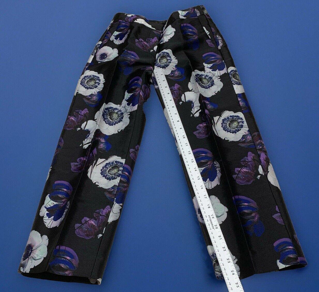 Pantalones de mujer J. Crew, talla 00, estampado floral de amapolas, corte cropped