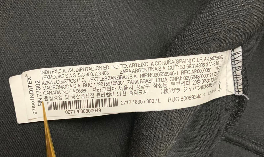 Sudadera con capucha y cremallera negra informal para mujer, talla grande, de ZARA