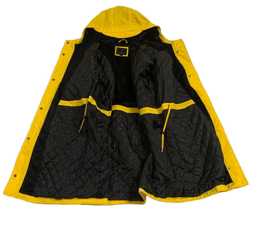 Chaqueta impermeable para hombre con diseño de girasol, talla 2XL, color amarillo, nuevo en embalaje original