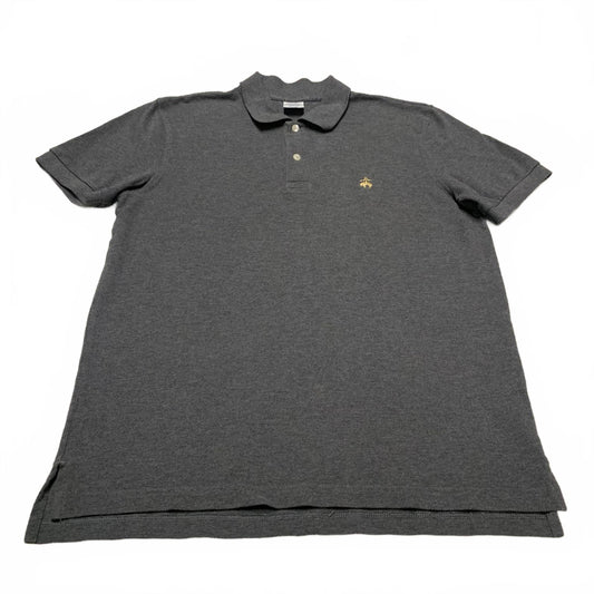 Brooks Brothers 1818 Men’s Size Large Gray Performance Polo Slim Fit Cotton