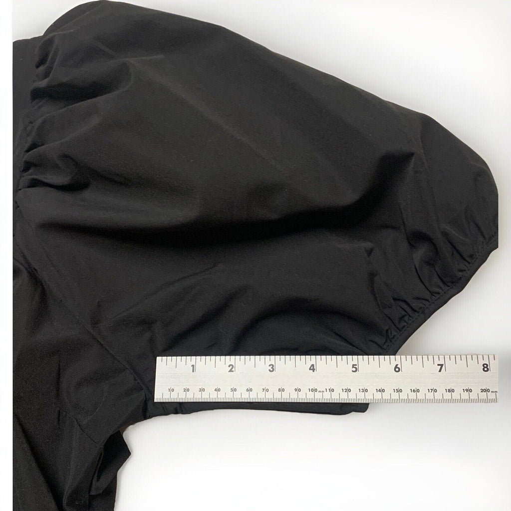 Vestido de verano negro de H&amp;M para mujer, talla grande, con mangas abullonadas y corte en A para vacaciones