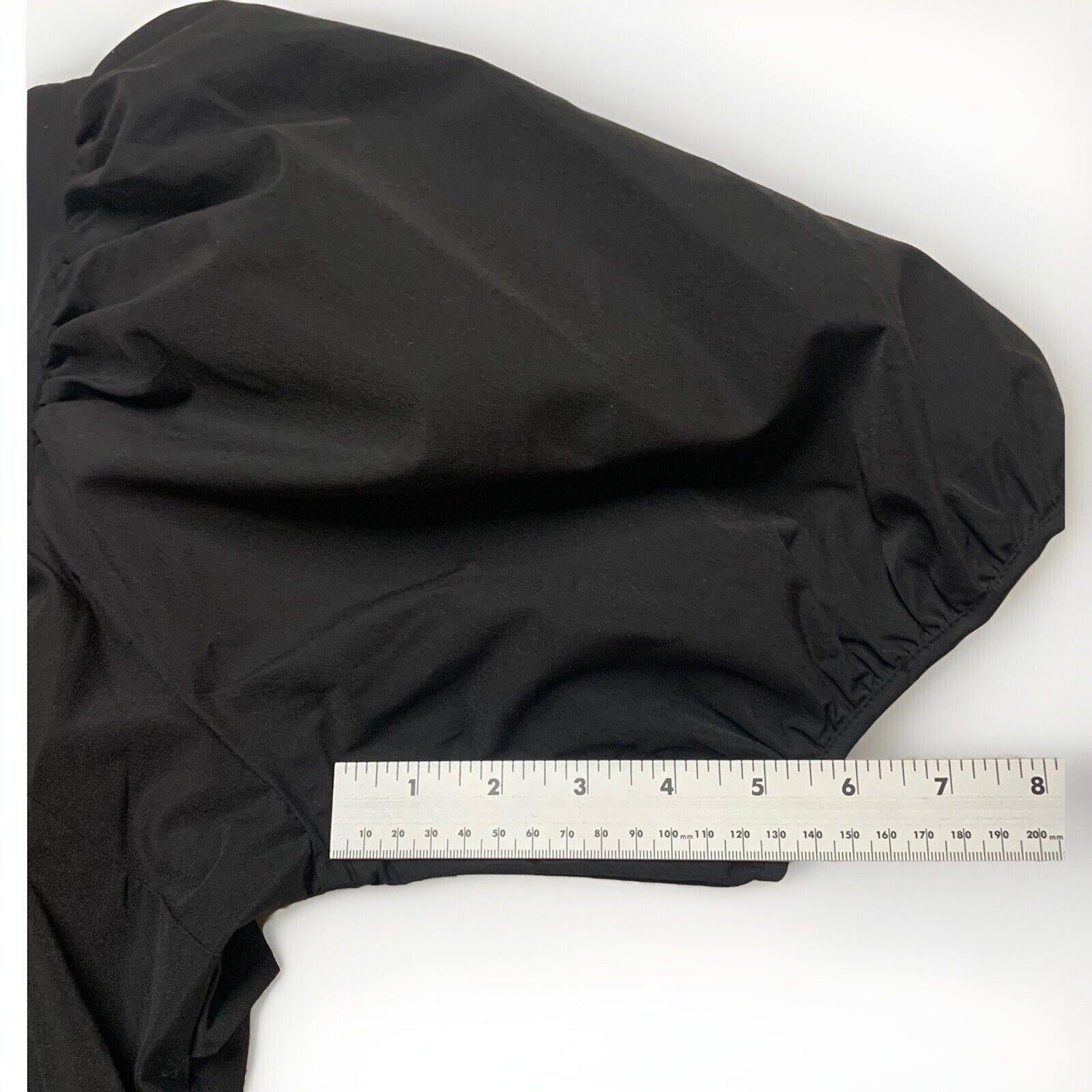 Vestido de verano negro de H&amp;M para mujer, talla grande, con mangas abullonadas y corte en A para vacaciones