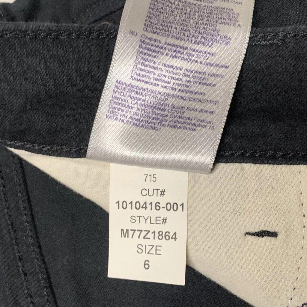 Vaqueros negros NYDJ talla 6 para mujer, pierna recta, tecnología Lift Tuck y elásticos