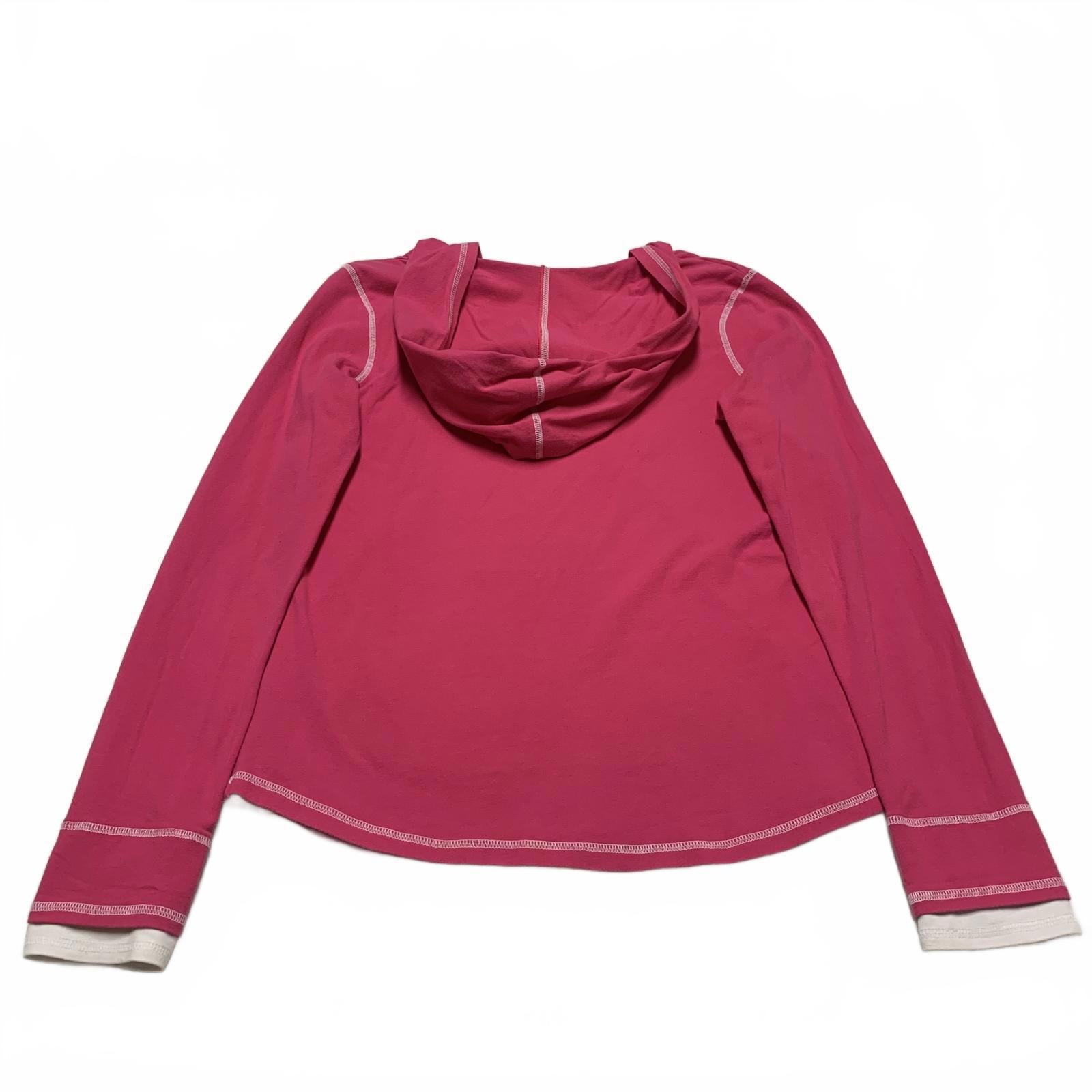 JU MORETULTRA Top de manga larga con capucha rosa talla mediana para mujer