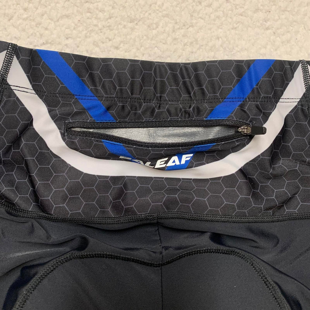 Pantalones cortos de ciclismo acolchados BALEAF para hombre, talla grande, azul y negro