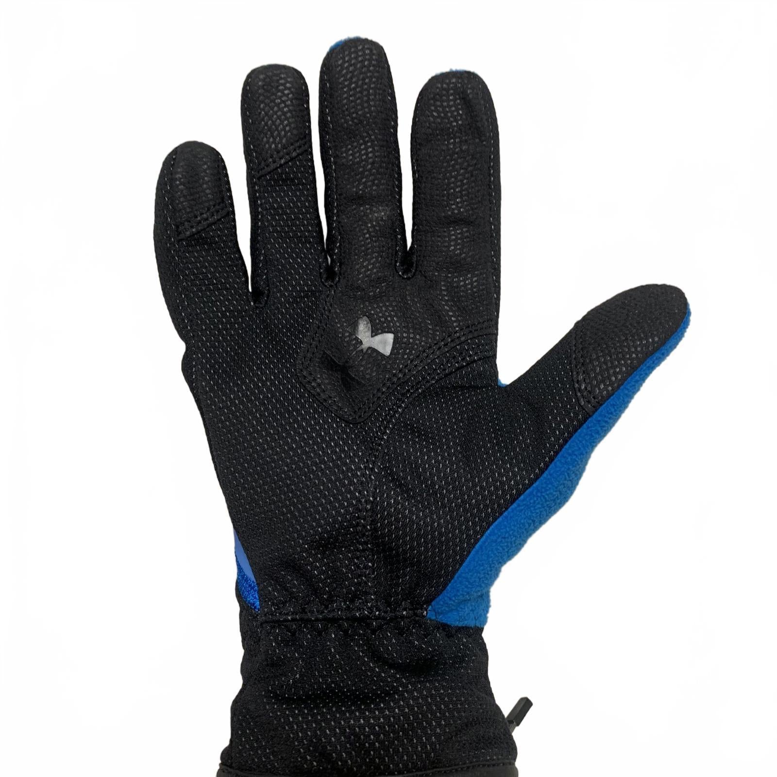 Guantes de rendimiento unisex Under Armour talla pequeña/mediana, negros y azules