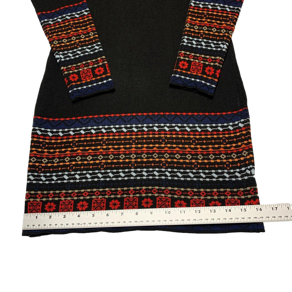 Vestido midi ajustado de punto negro pequeño de POOF Junior con ajuste elástico