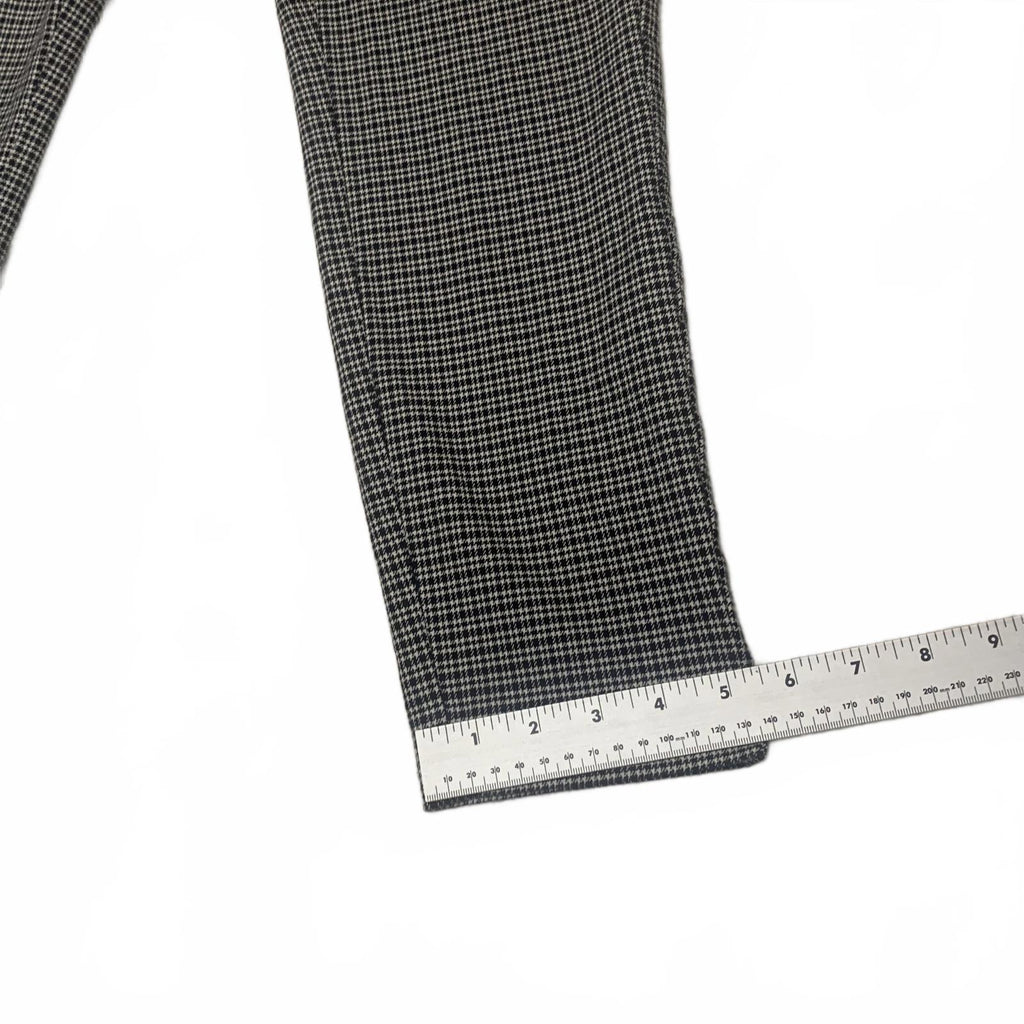 Pantalones de vestir LOFT para mujer, talla 8, estampado a cuadros blanco y negro, ajustados y con curvas