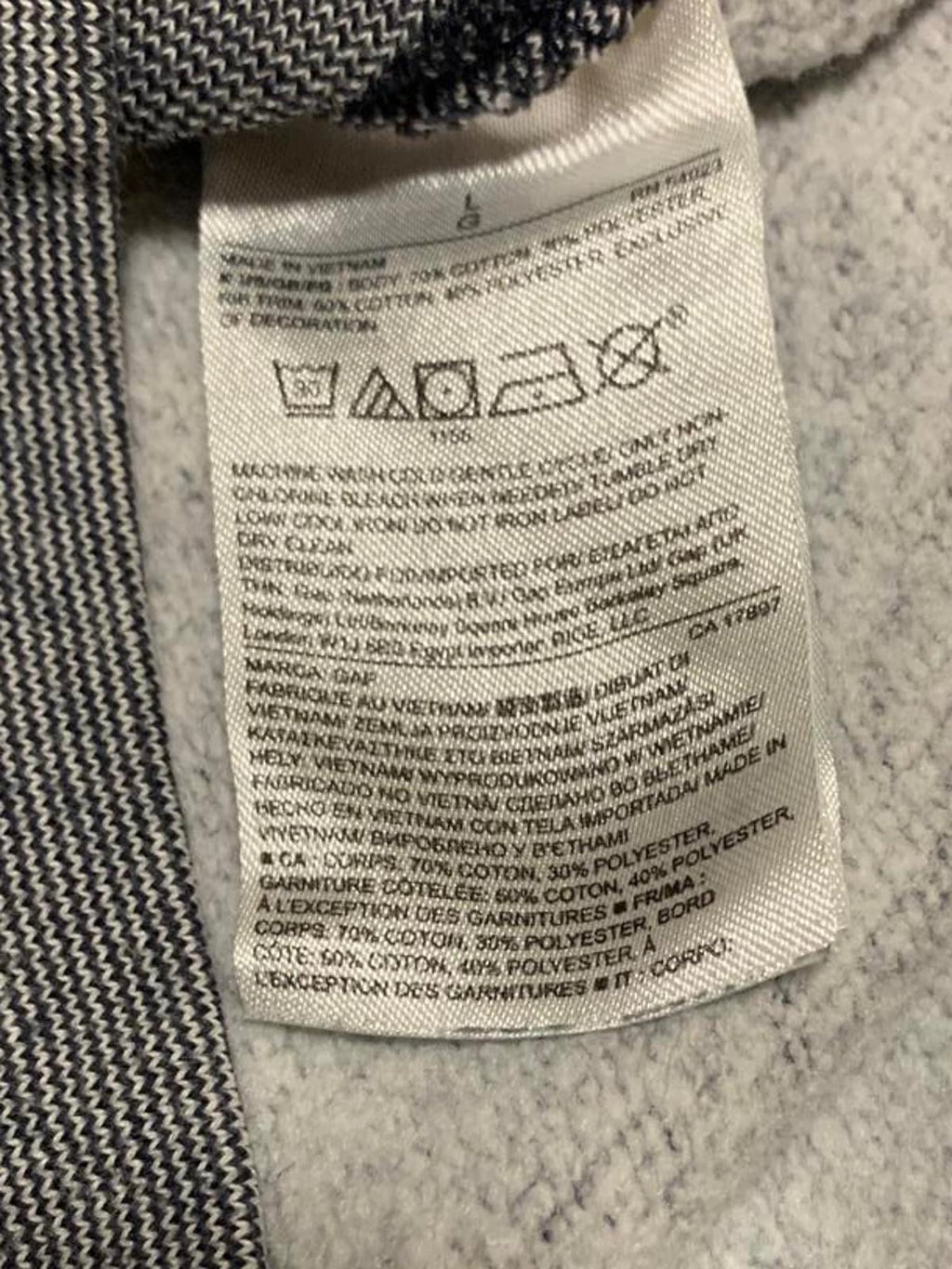 Sudadera de cuello redondo en gris oscuro y claro, talla grande, para hombre de GAP