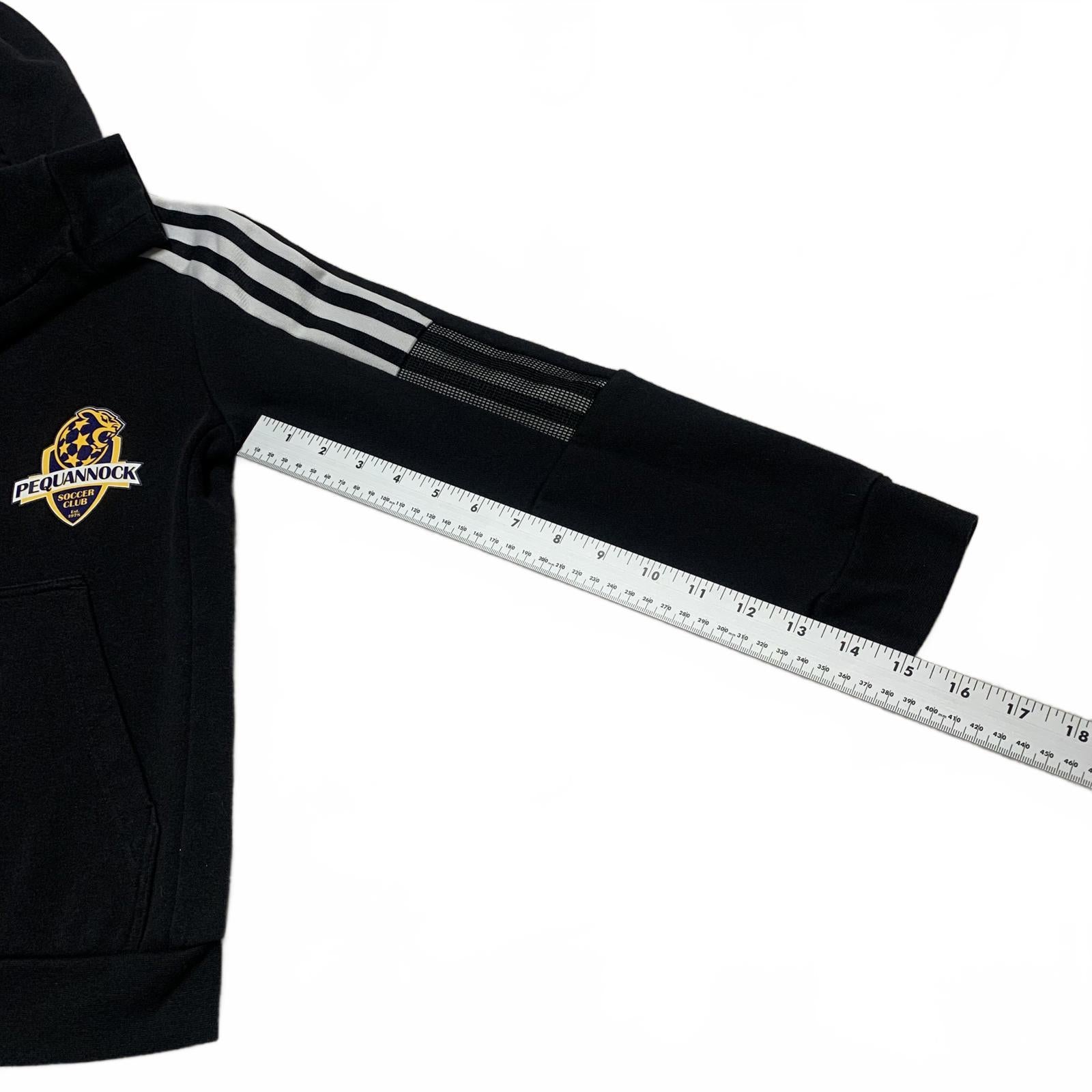 Sudadera con capucha Adidas Youth Black Soccer Club Pequanock n.° 25