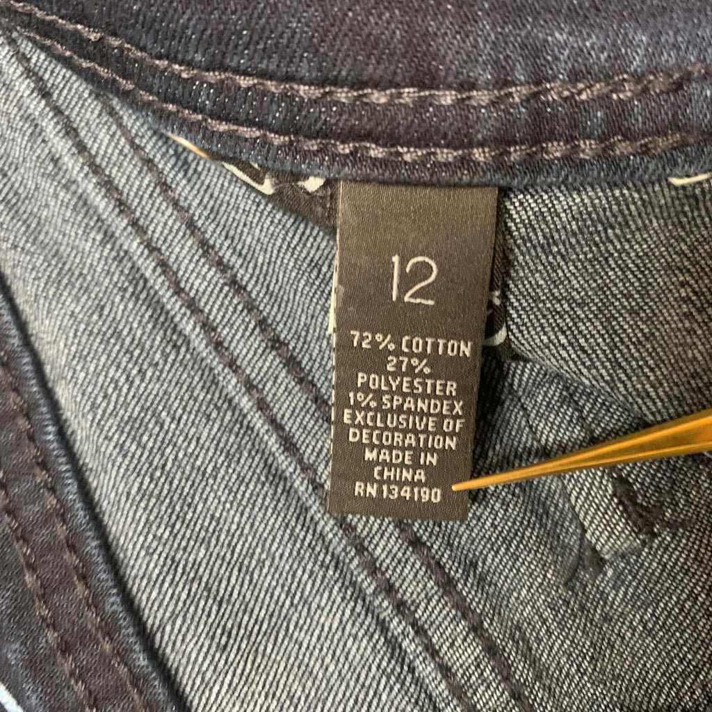 Vaqueros de mujer INC International Concepts, talla 12, corte ajustado, ancho 34 x largo 17