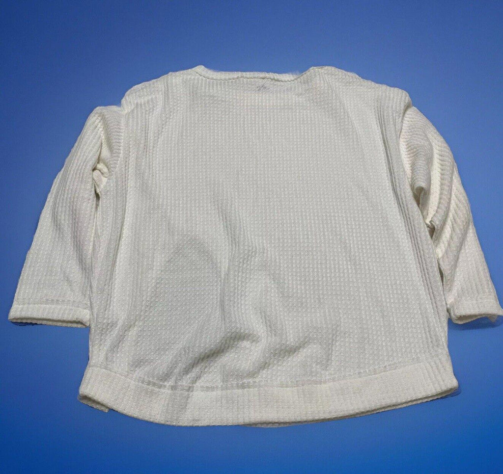 Top de capas de punto gofre extragrande color marfil para mujer de Out From Under UO XS con abertura