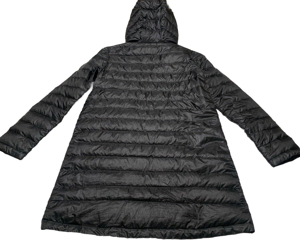 Chaqueta acolchada larga con capucha, ligera y plegable, negra, talla extragrande, para mujer de Zara Basic