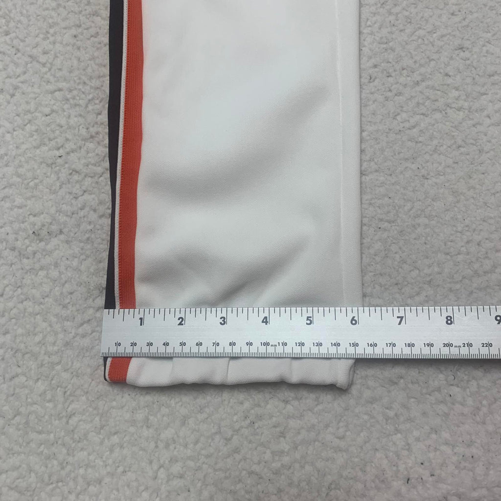 Pantalones deportivos Rawlings de los años 80, talla L, color blanco, rayas, naranja y negro, EE. UU.