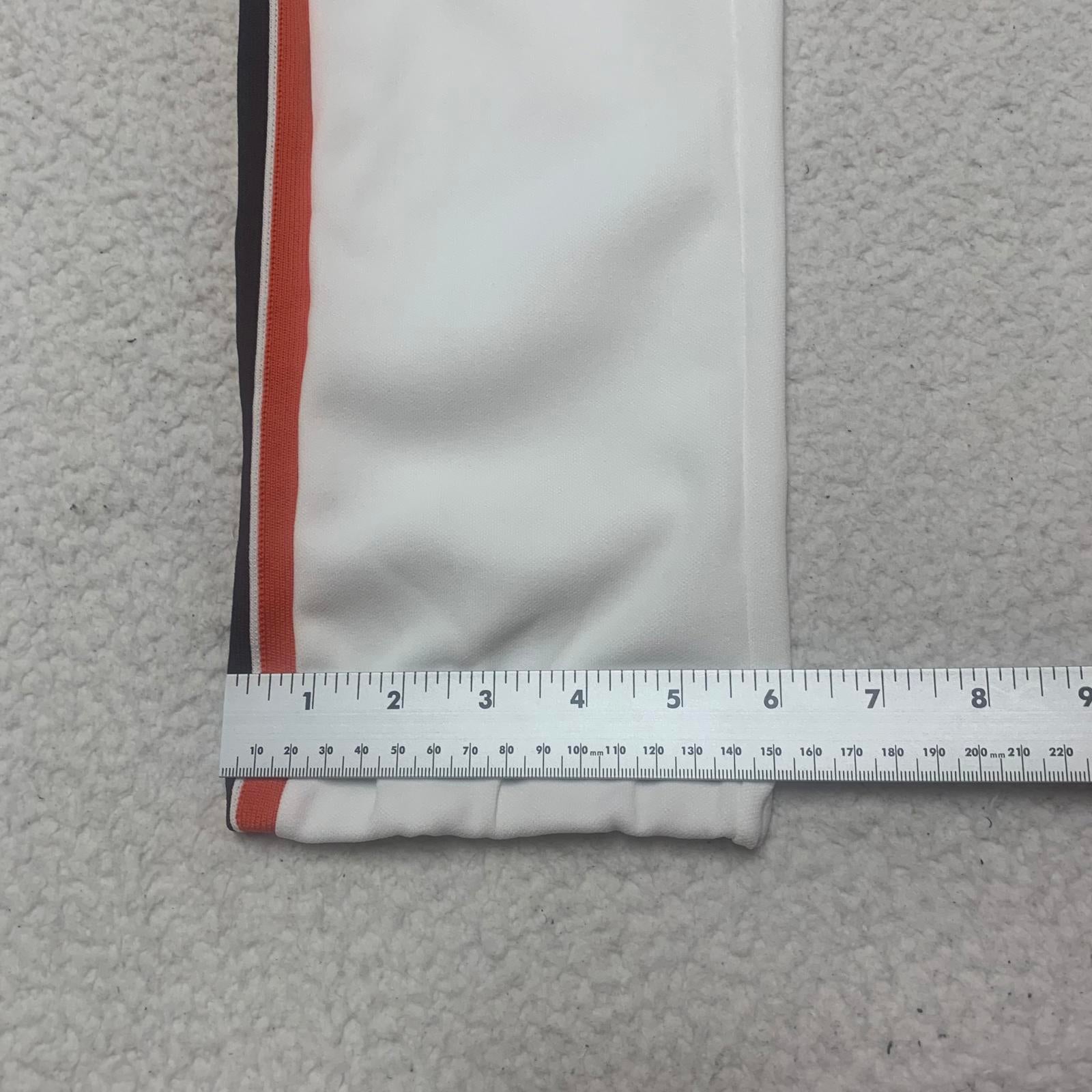 Pantalones deportivos Rawlings de los años 80, talla L, color blanco, rayas, naranja y negro, EE. UU.