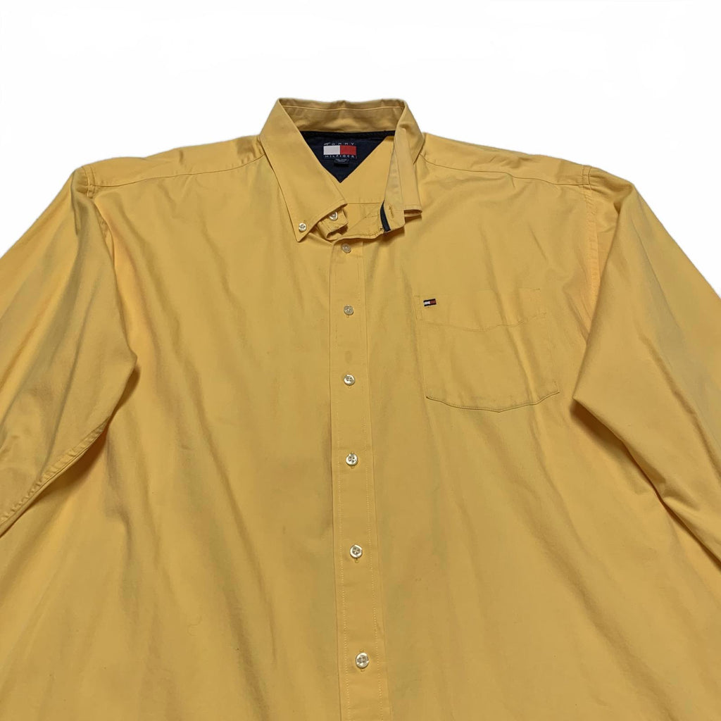 Camisa amarilla con botones XXL de Tommy Hilfiger para hombre