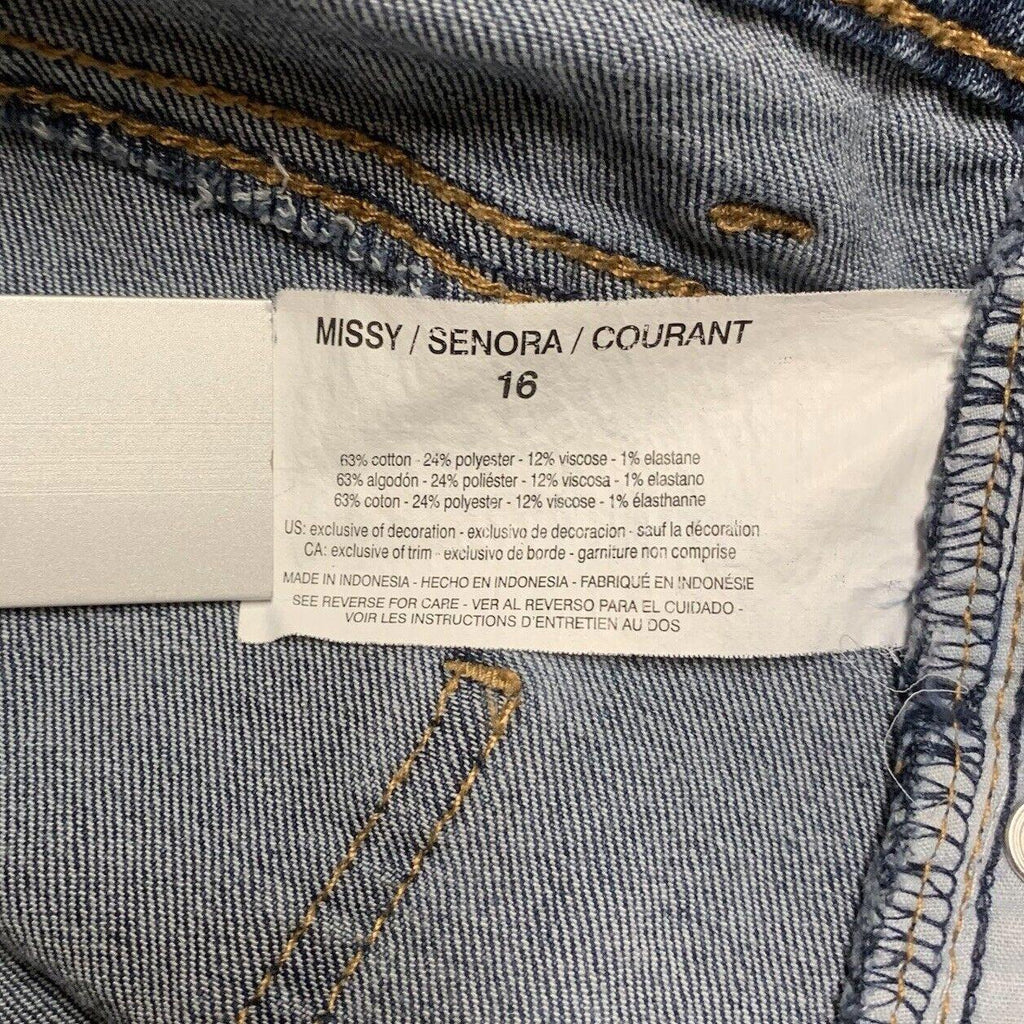Gloria Vanderbilt Jeans Amanda para mujer, talla 16, corte vaquero
