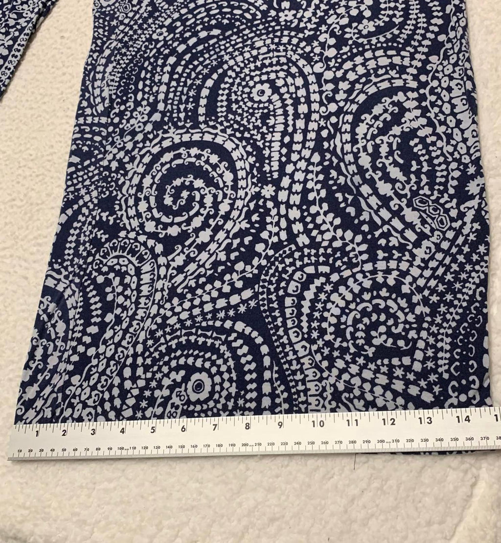 Pantalones anchos con estampado abstracto azul marino para mujer Charter Club Weekend (talla 3X, talla 41)