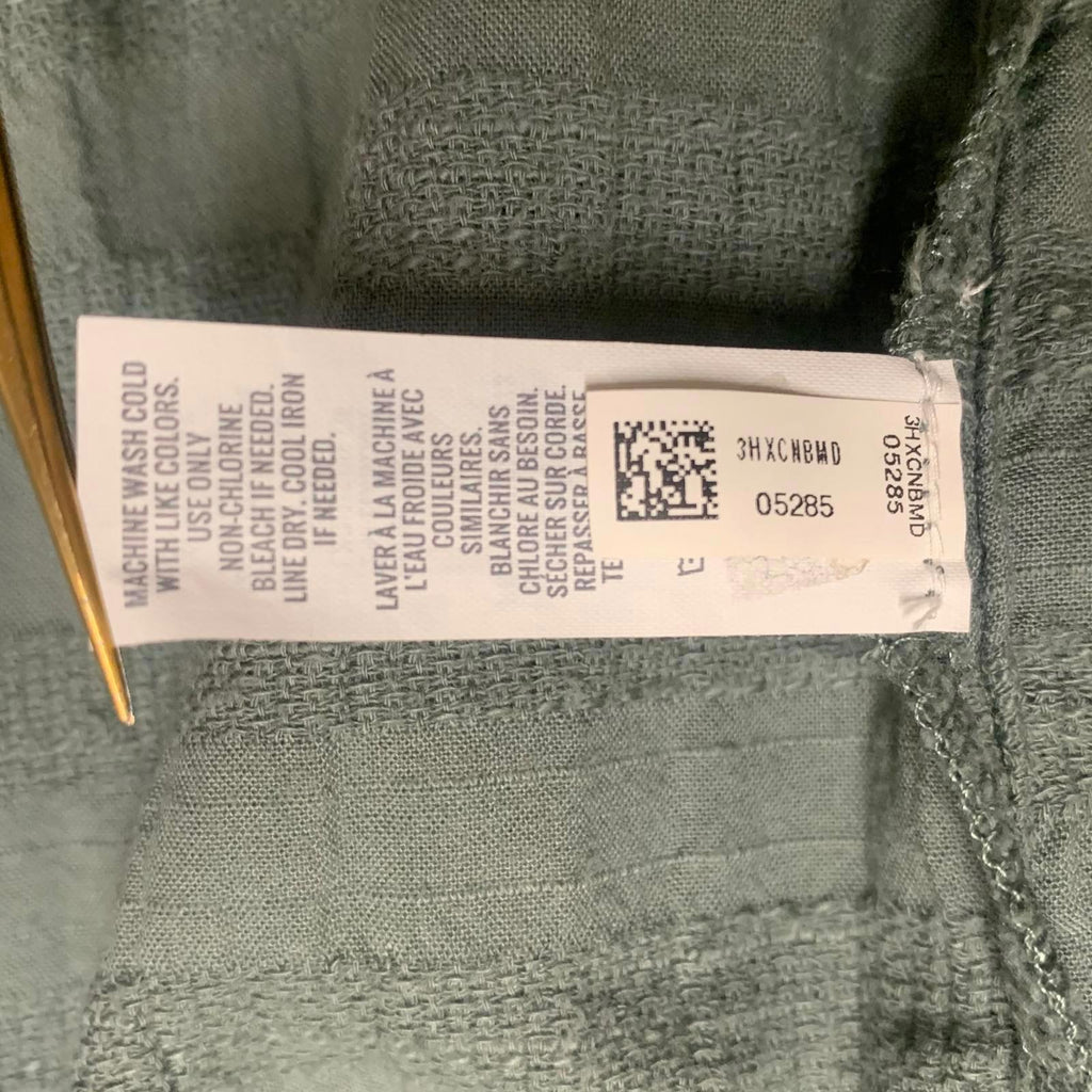 Vestido midi verde fruncido Aerie para mujer, talla XS, con botones en el exterior y tirantes sin mangas