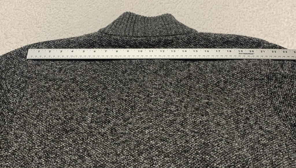 Cárdigan Alberto Cardinali para hombre XL, negro, gris, con cremallera completa, forro polar y coderas