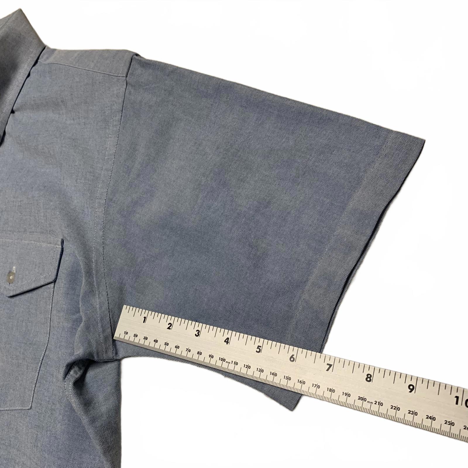 Camisa azul claro de manga corta con botones para hombre de LL Bean, talla 16/grande