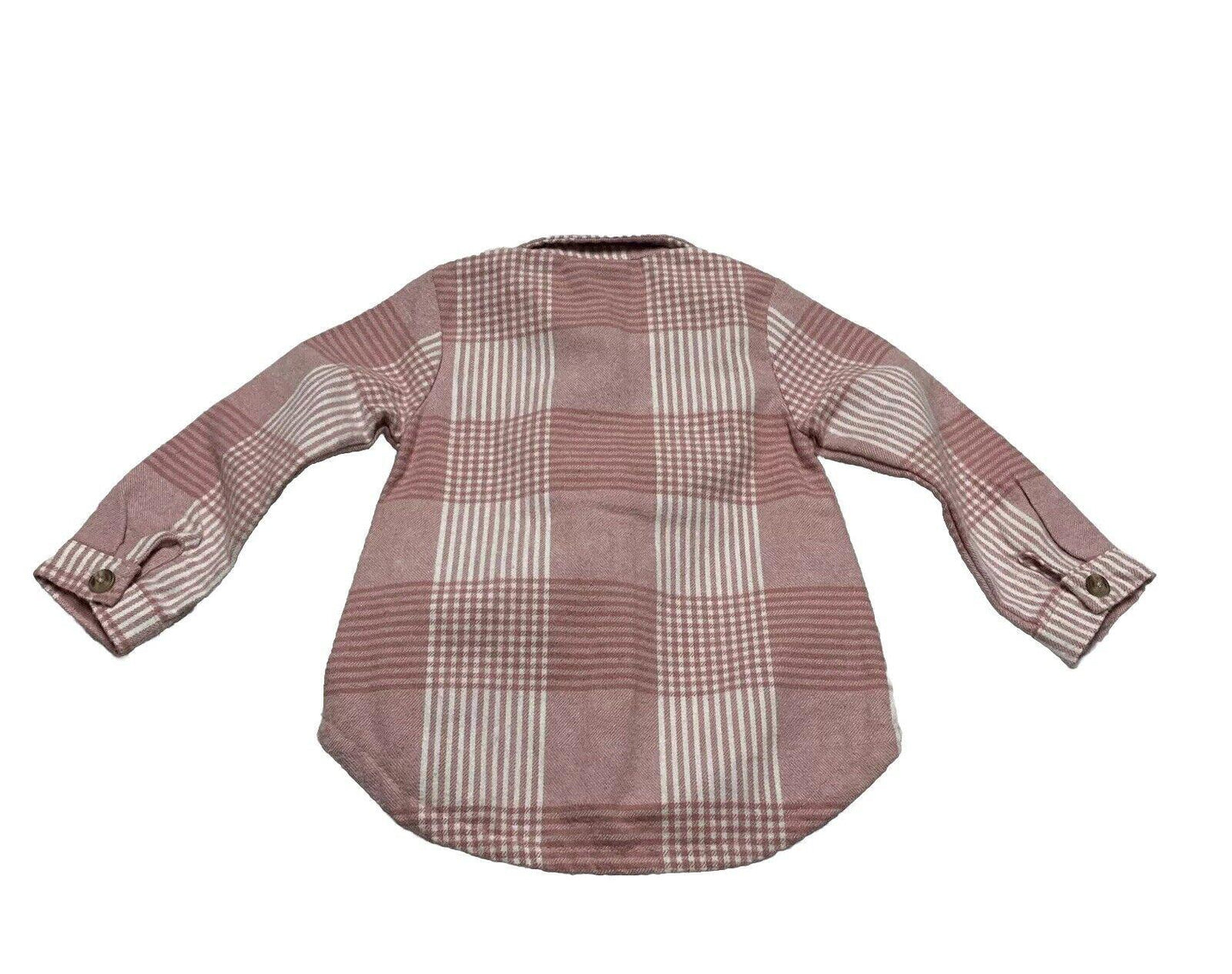Little Lass Toddler Girl 3T Rose Pink Flannel Shirt Shacket