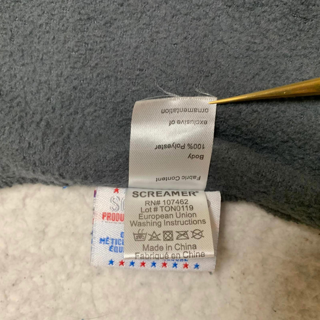 Pasamontañas de forro polar con diseño de tiburón bebé gris oscuro OSFM para niños de Screamer Ornamentation