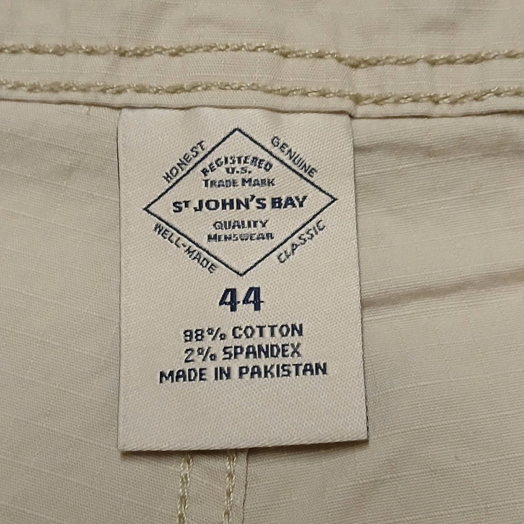 Pantalones cortos cargo beige con cinturón para hombre St. John's Bay, talla 44, W46 Classic