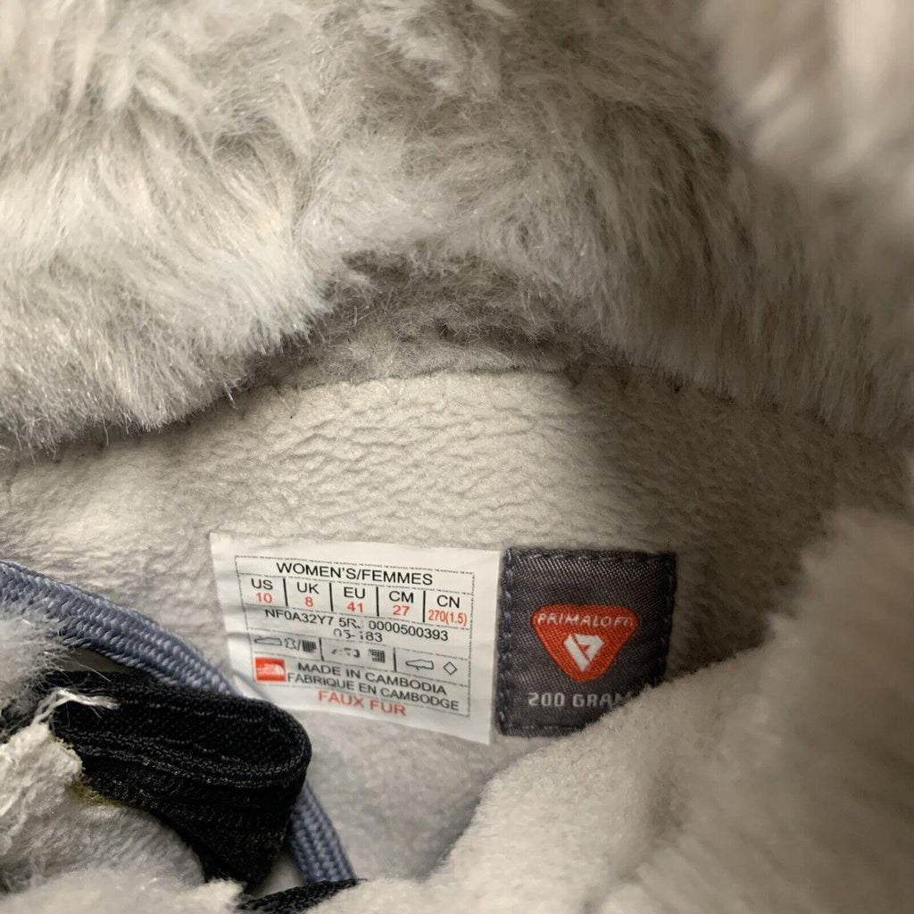 Botas de invierno Prima Loft de piel sintética gris de ante para mujer, talla 10, de The North Face