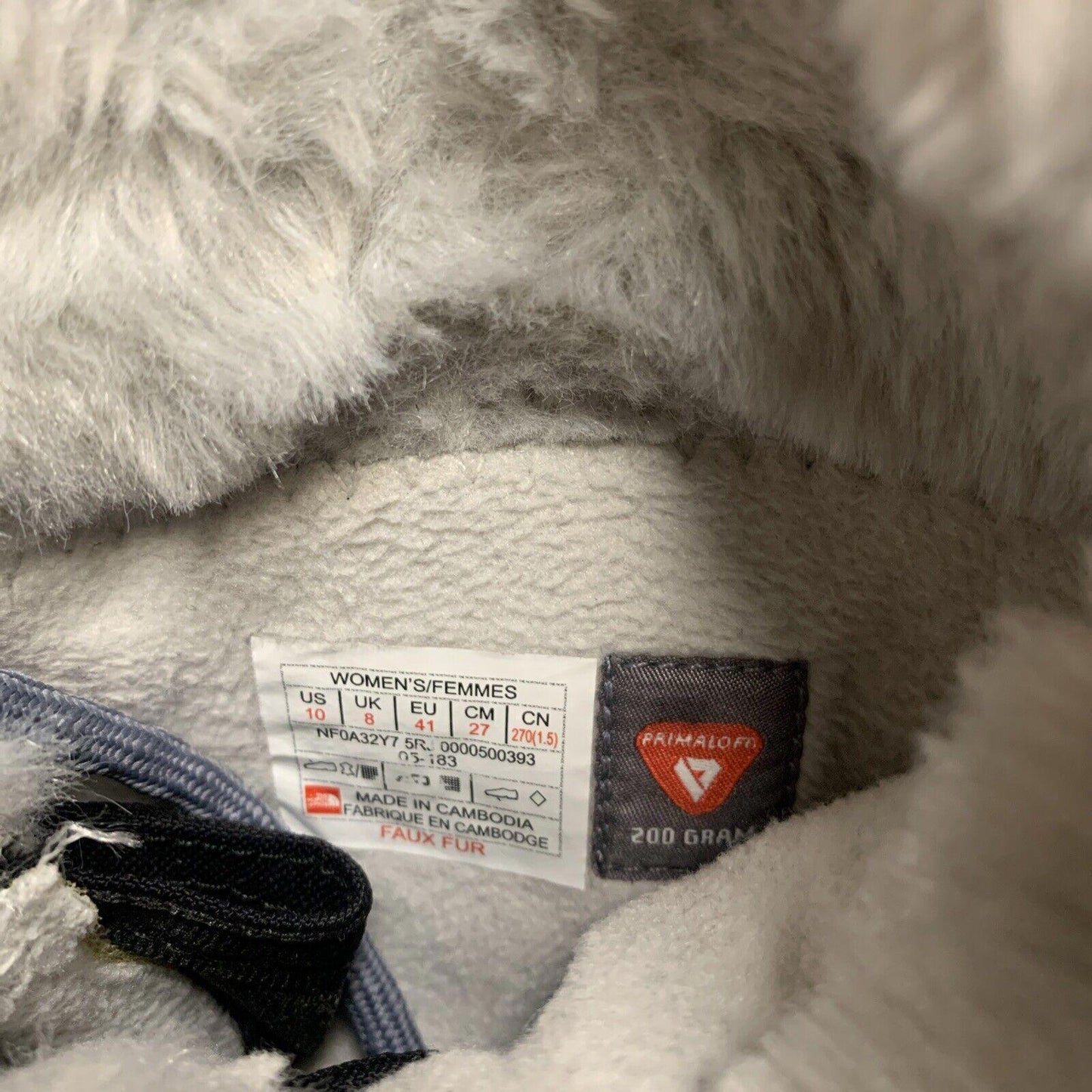 The North Face Women’s Sz 10 Gray Suede Faux Fur Prima Loft Winter Boots