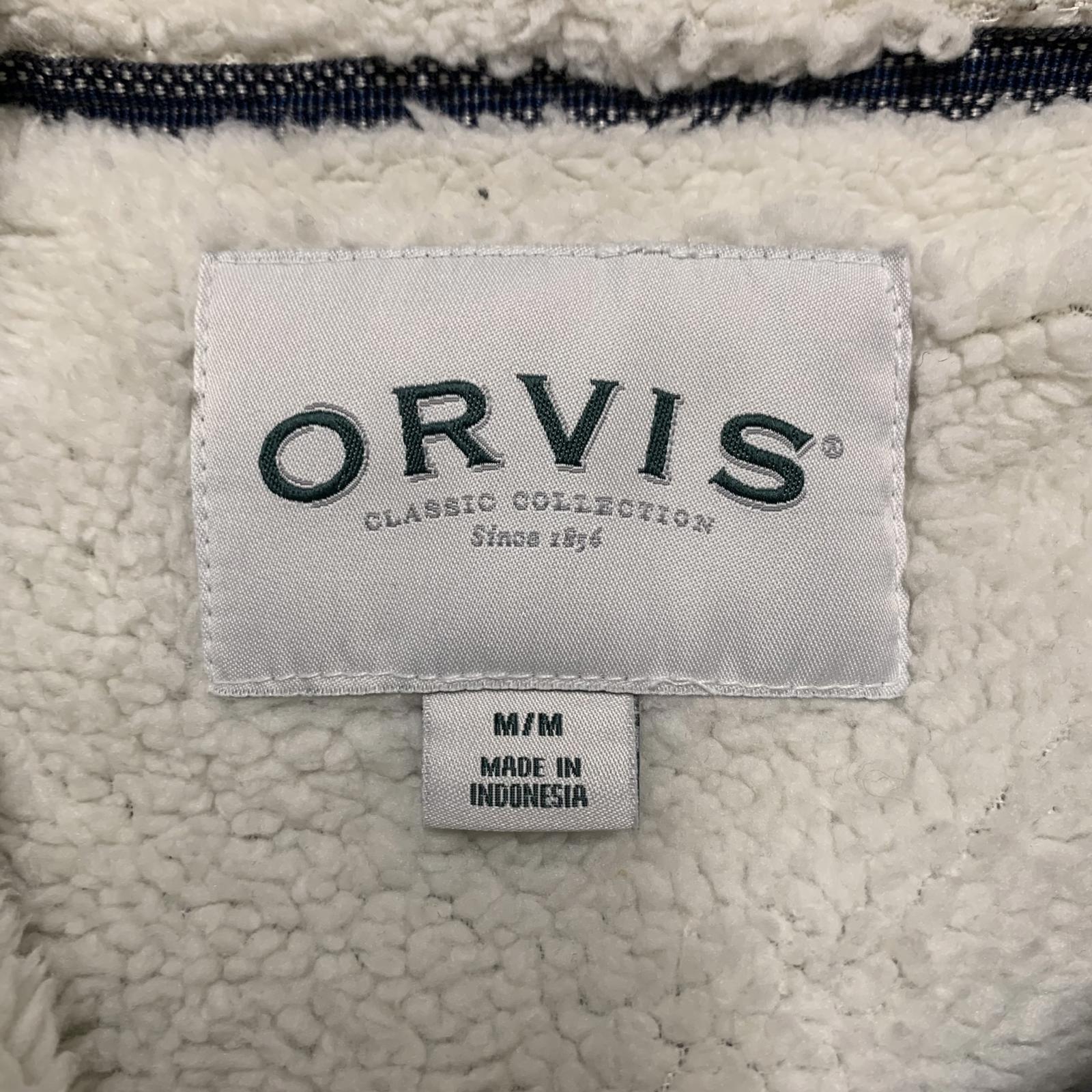 Chaqueta polar azul marino mediana con forro de sherpa de Orvis para hombre