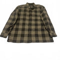 Camisa de botones de corte estándar de GAP para hombre, talla XL, color oliva y negro, con cuadros estilo búfalo