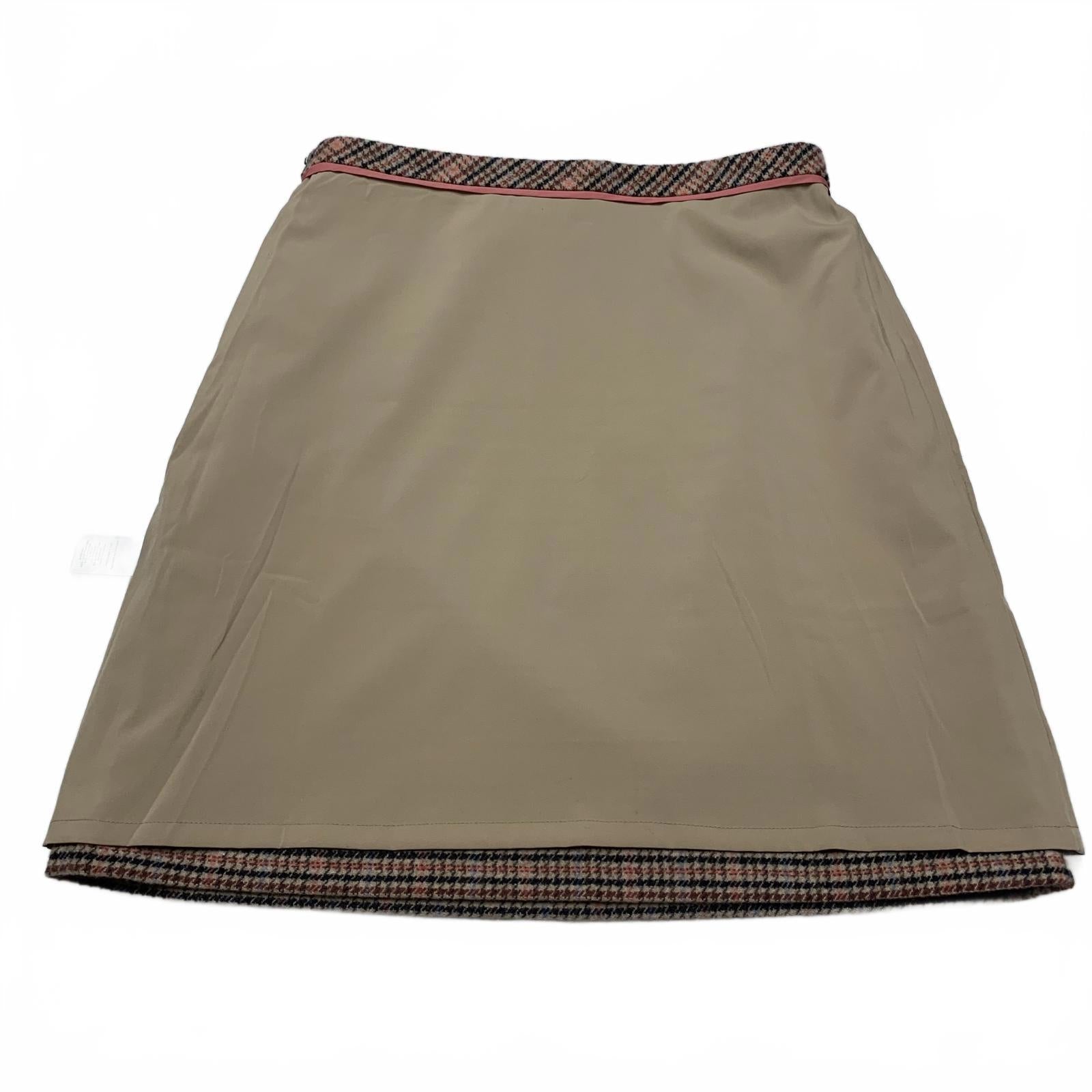 Falda a cuadros rosa y negra Talbots para mujer talla 6, W30, tubo