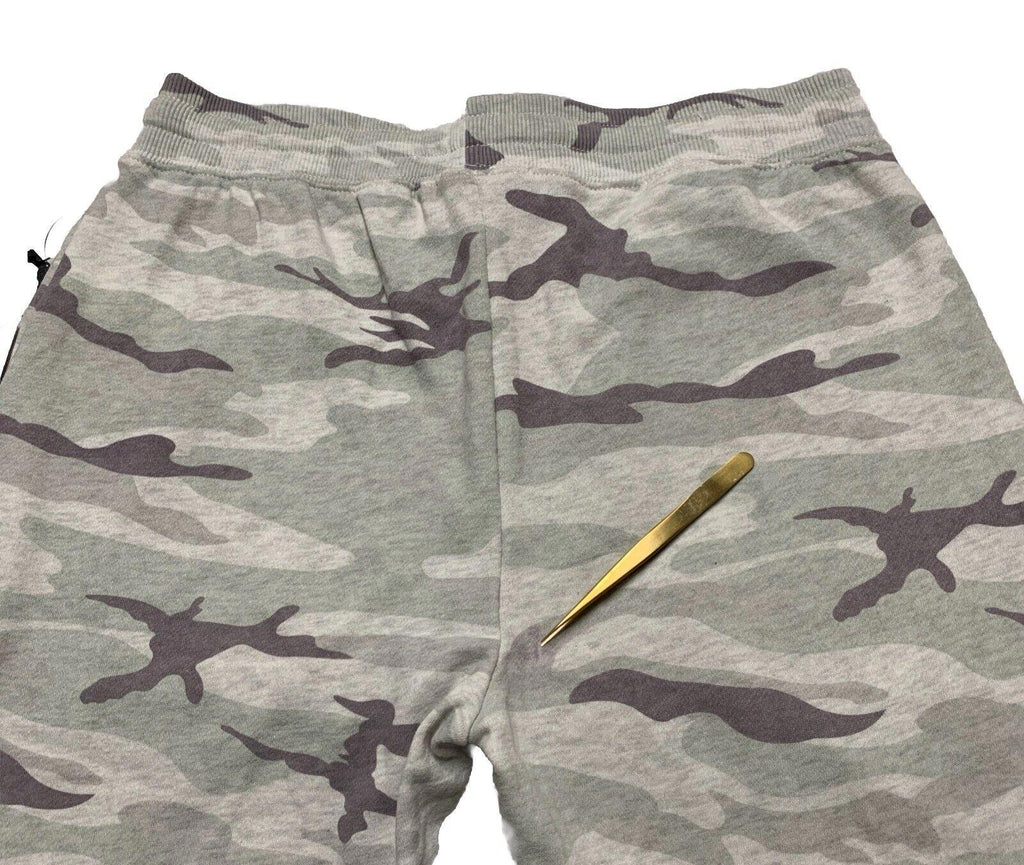 Pantalones deportivos Dex Clothing para mujer, color gris claro, con estampado de camuflaje