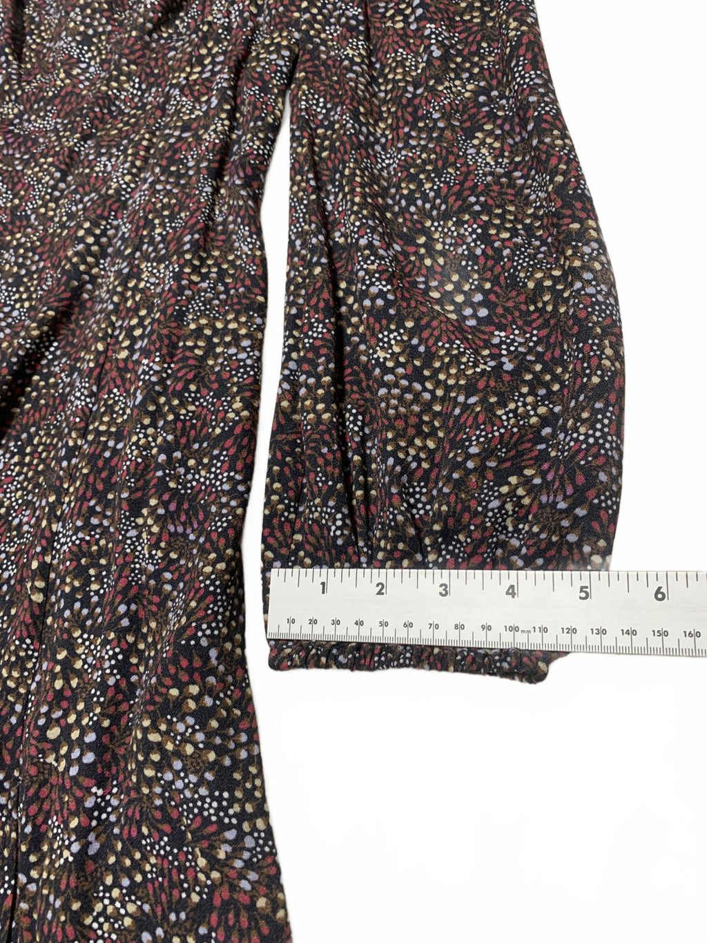 Vestido Wilfred de manga larga con estampado floral y hombros abullonados para mujer, talla 8