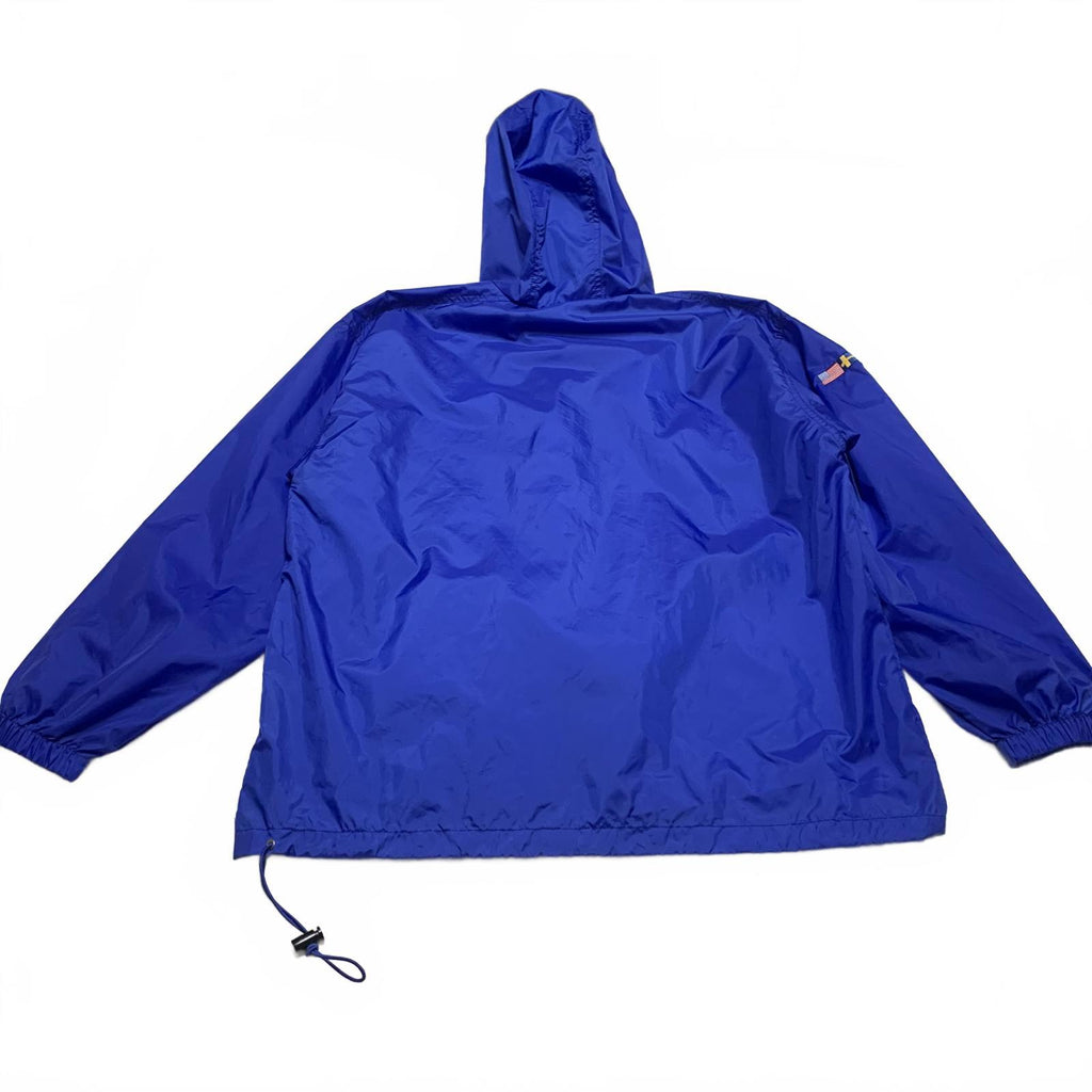 Chaqueta impermeable plegable Tri Mountain para hombre, color azul, talla L