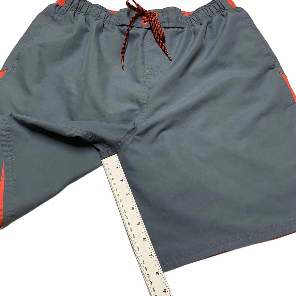 Shorts de baño Nike para hombre, talla XL, gris y naranja