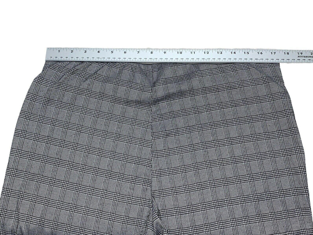 Pantalones Maze Collection para mujer, talla 3X, negros, a cuadros, elásticos y cosidos