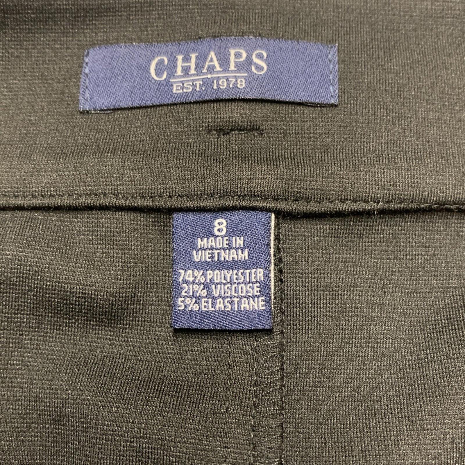 Falda tubo negra con trabillas para cinturón y cremallera lateral hasta la rodilla, talla 8, para mujer