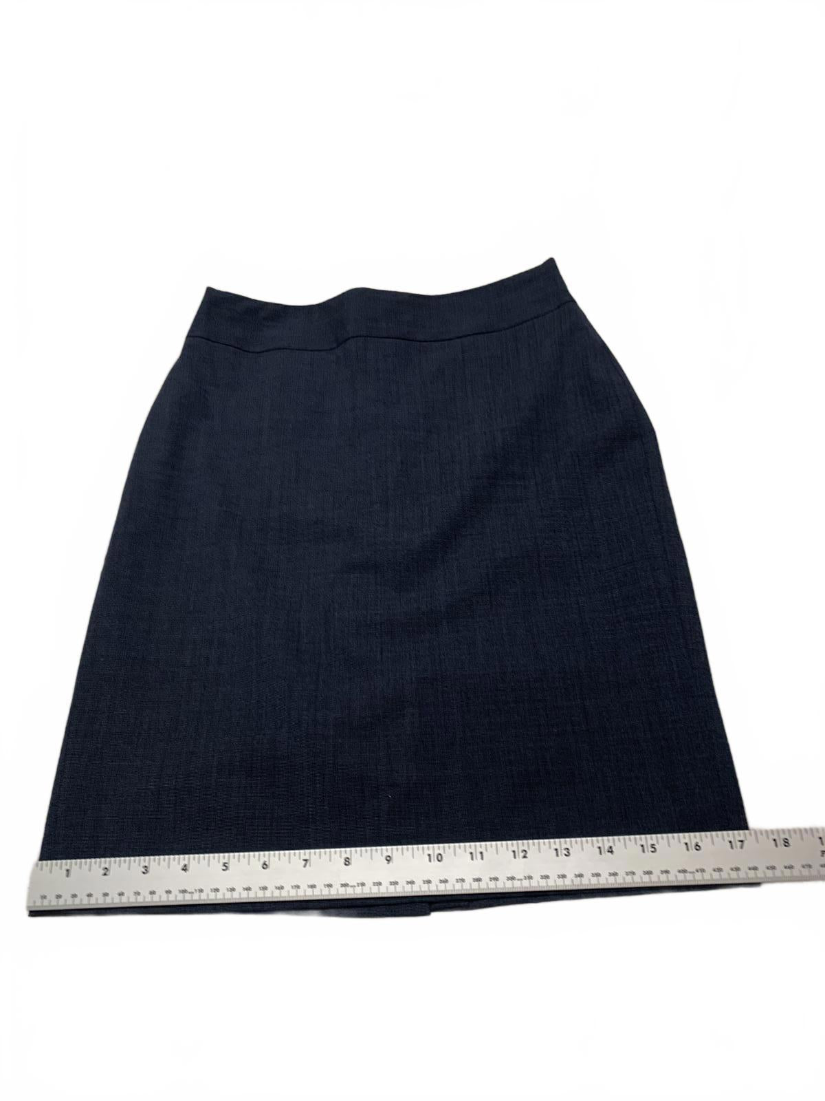 Vintage Banana Republic Womens Sz 0P Petite Navy Blue Skirt