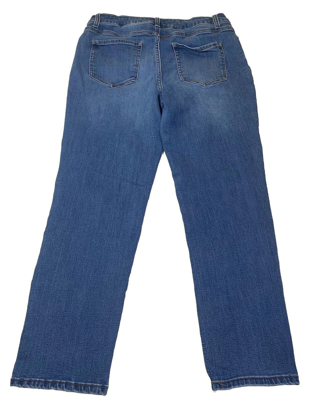 Jeans Time And True para mujer, 12, azul, pierna recta, lavado oscuro