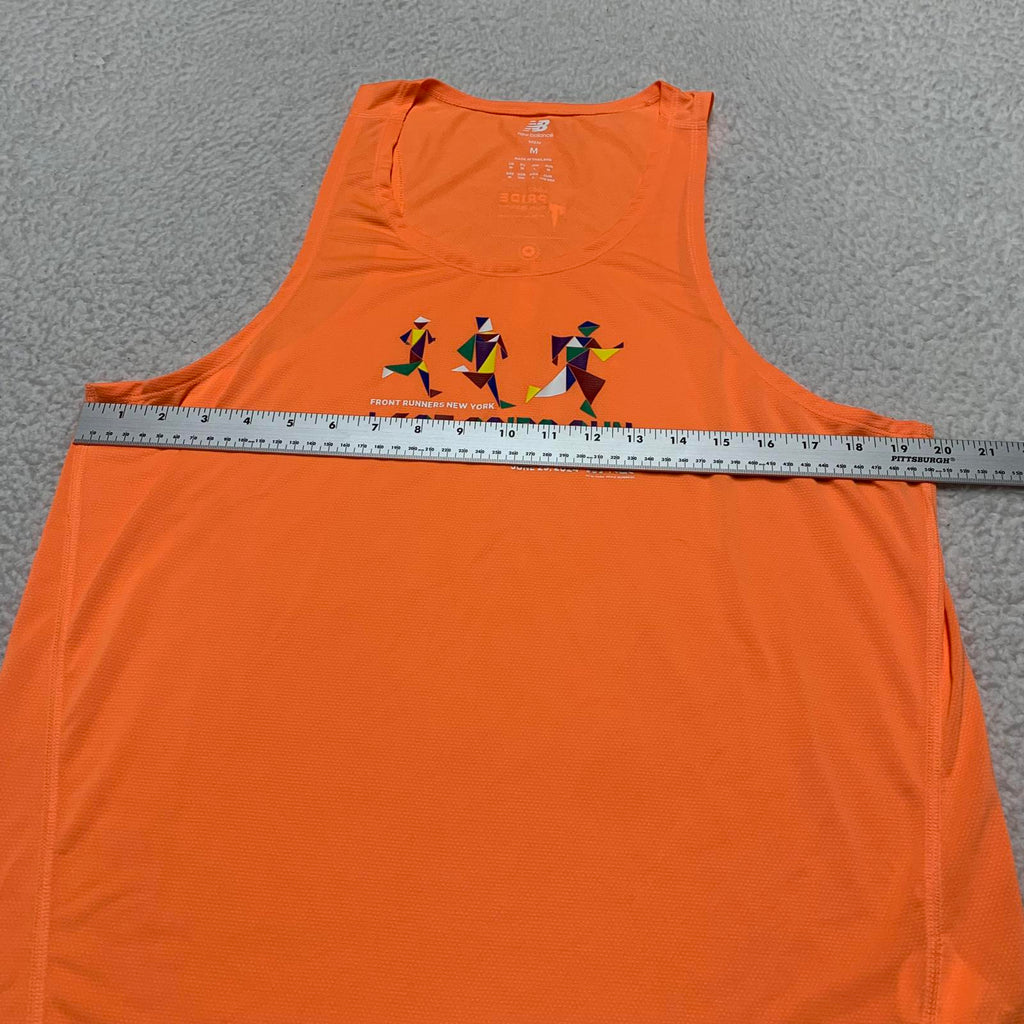 Camiseta sin mangas New Balance para hombre, color naranja mediano, LGBT Pride Run NY 2024
