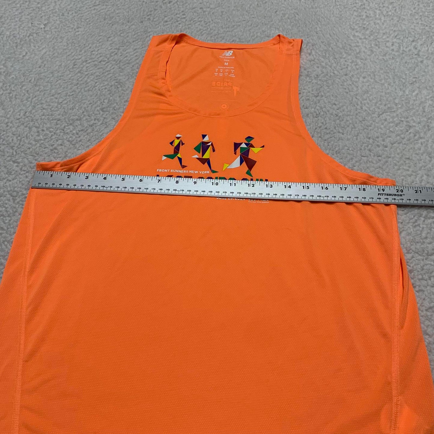 New Balance Men's Medium Orange LGBT Pride Run Tank Top NY 2024